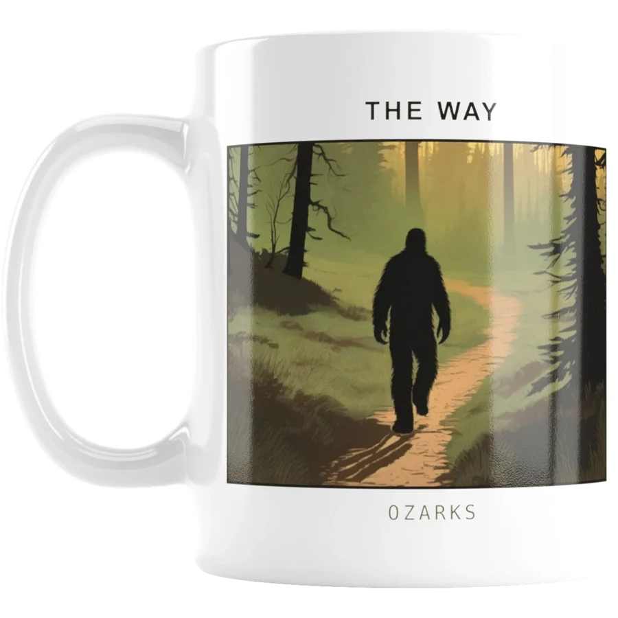 The Way Mug, park poster: product mockup