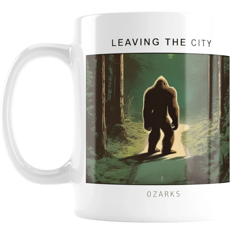 Leave the City Mug: product mockup