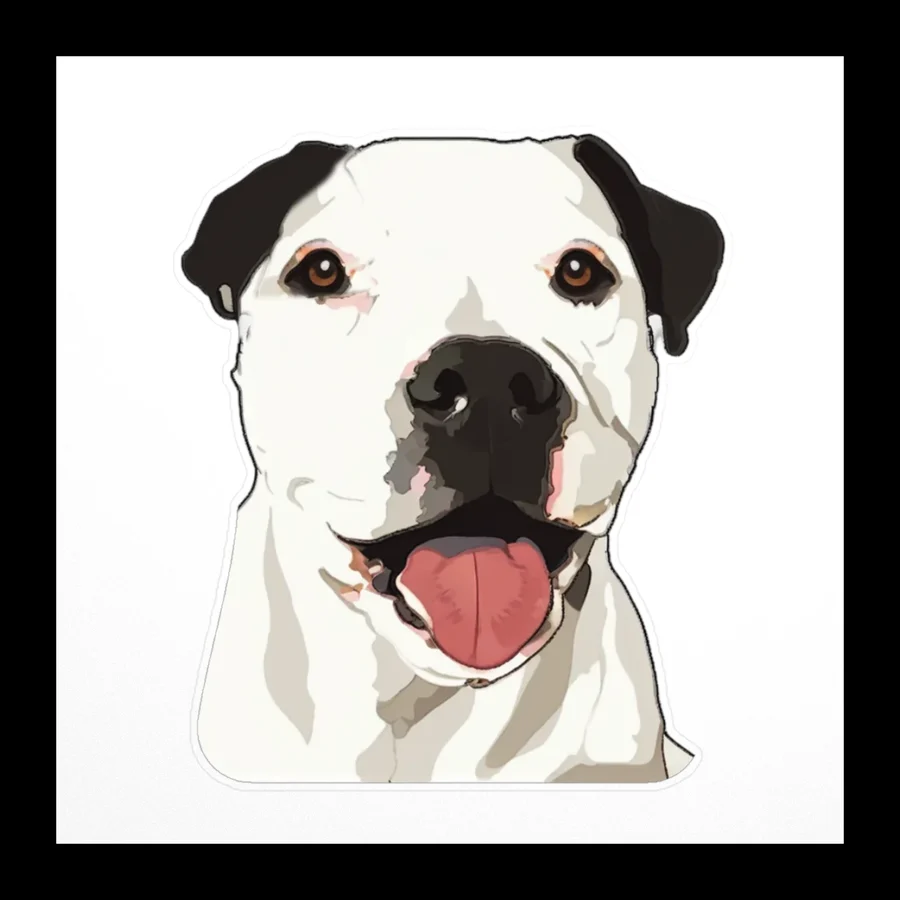 Good Boy Portrait Sticker: product mockup