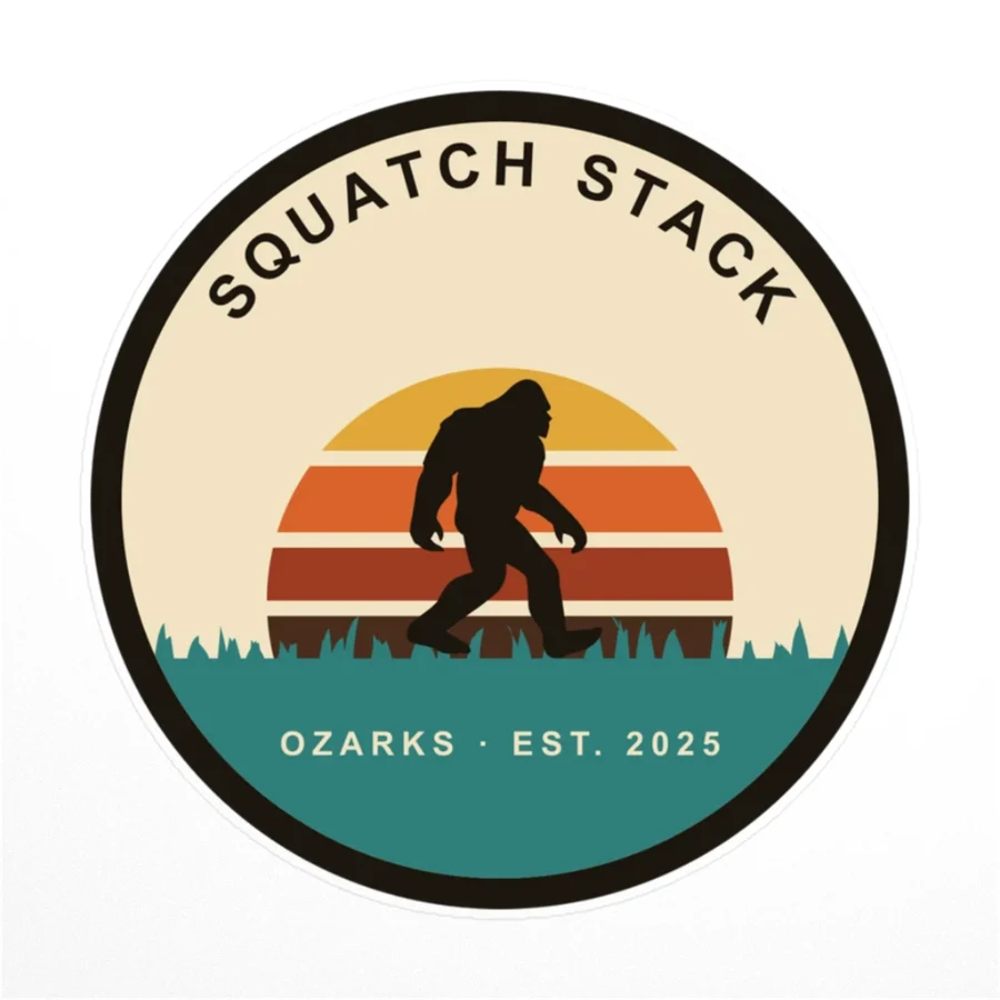 Golden Hour Badge Sticker: product mockup